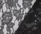 Black-Silver Cotton Polyester Crochet Floral Lace Mesh Knit Fabric By the Yard
